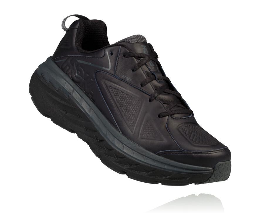 Zapatillas Running Hoka One One Hombre - Bondi Cuero - Negras - MOP560837